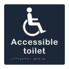 Accessible toilet sign - blue