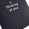 Showing braille on Thinking of You card