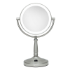 Front view of chrome pedestal mirror