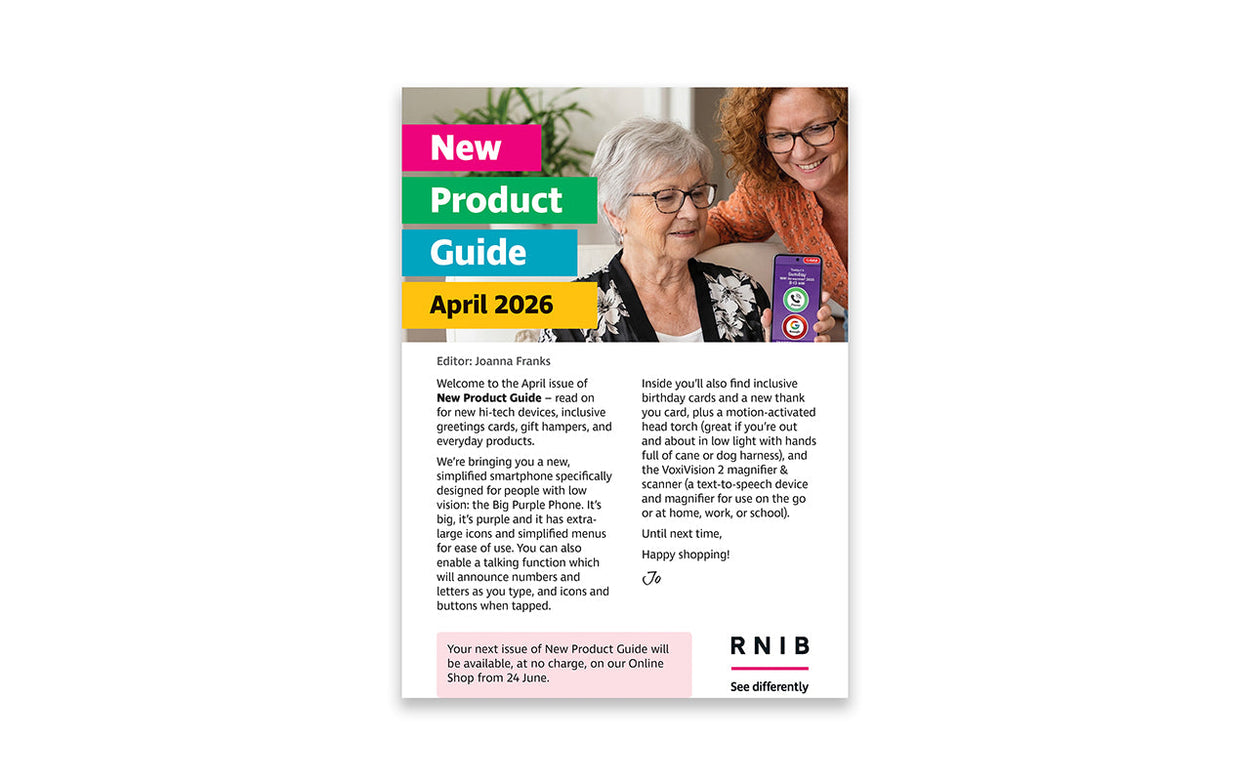 Cover of April 2026 large print New Product Guide