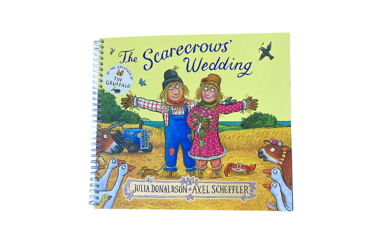 Wirobound braille and print copy of The Scarecrows' Wedding
