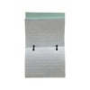 Braille pocket date calendar open with two black binder clips, shown against a plain white background.