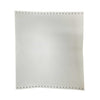 Top down view of white, tractor-fed computer paper on a white background.