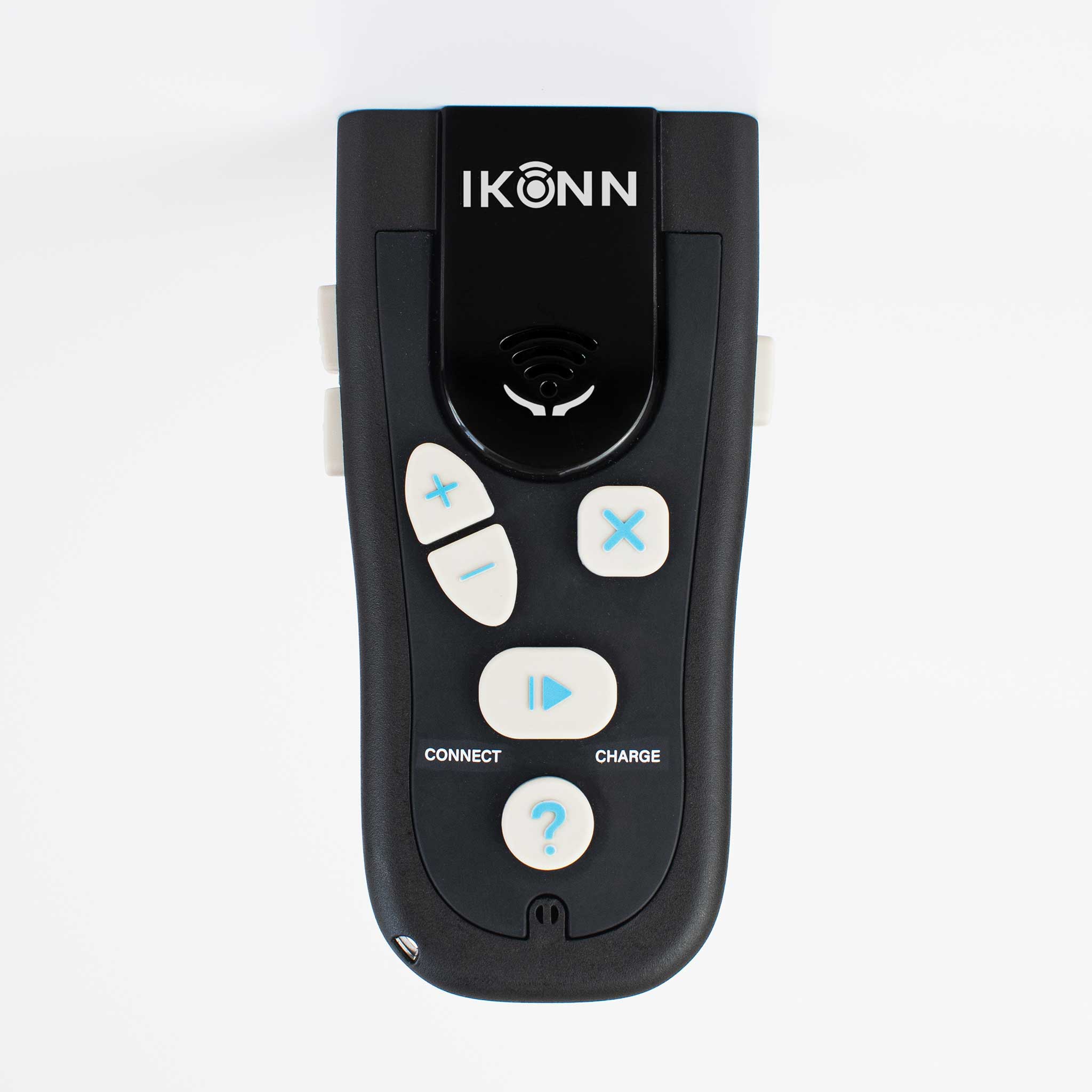 Black Ikonn Controller with contrasting buttons and tactile marking against a white background.