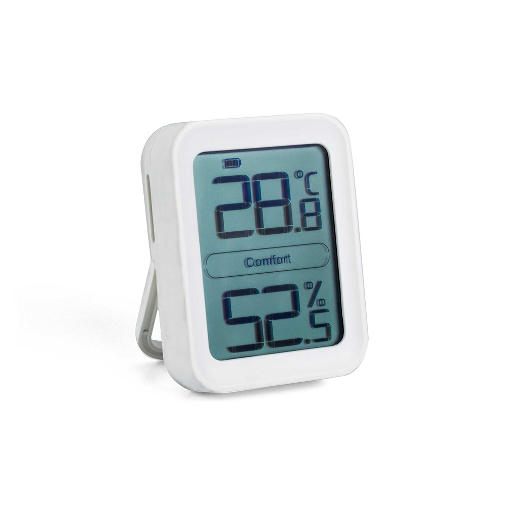 Ikonn indoor thermometer with humidity indicator on a white background
