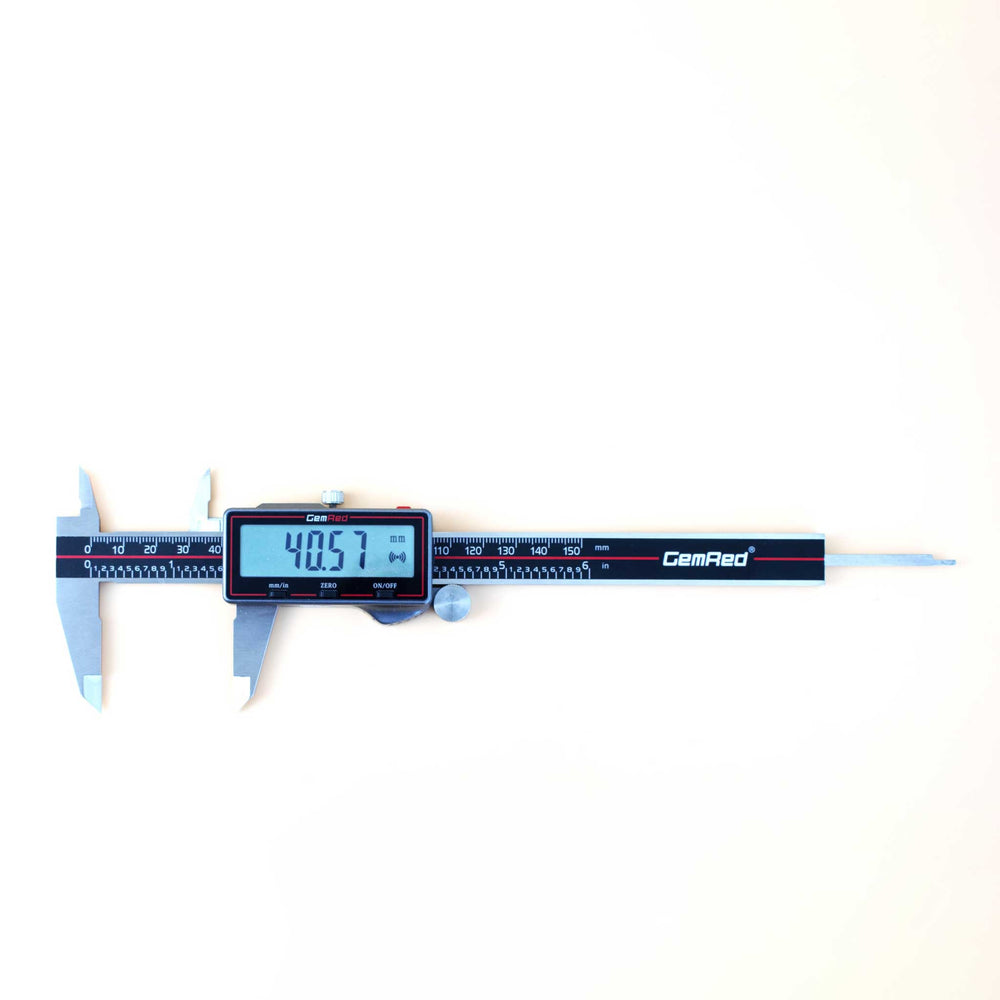 Digital caliper with a white background