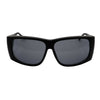 Large FitOver eyeshield glasses with black frames and grey tinted lenses.