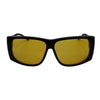 Large FitOver eyeshield glasses with black frames and yellow tinted lenses.