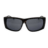 Large FitOver eyeshield glasses with grey tortoise shell frames and grey tinted lenses.