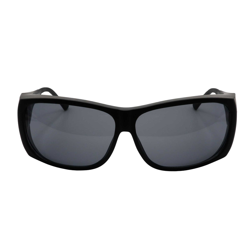 Medium FitOver eyeshield glasses with black Frame and grey tinted lenses
