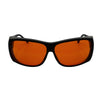 Medium FitOver eyeshield glasses with black Frame and orange tinted lenses