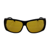 Medium FitOver eyeshield glasses with black Frame and yellow tinted lenses
