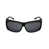 RNIB medium FitOver eyeshield glasses with brown tortoiseshell frames and grey tinted lenses.