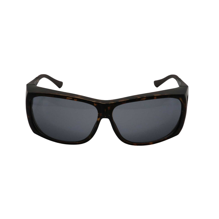 RNIB Medium FitOver Eyeshield Glasses – Brown Tortoiseshell Frame, Grey Tint