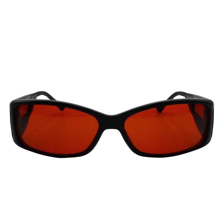 RNIB Medium Eyeshield Glasses – Black Frame, Amber Tint