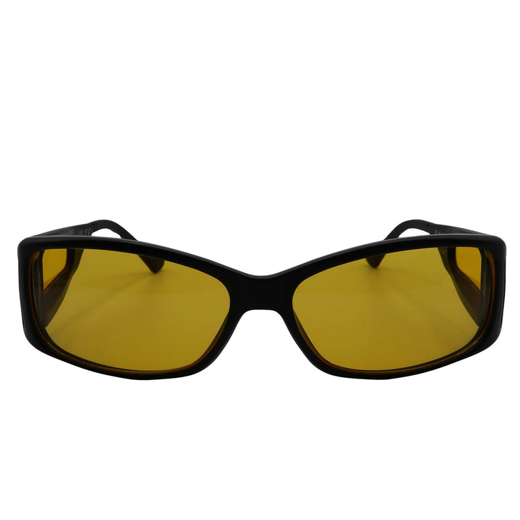 RNIB Medium Eyeshield Glasses – Black Frame, Yellow Tint