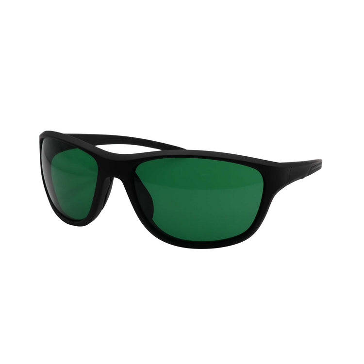 Alternative view of RNIB Wraparound Eyeshield Glasses – Black Frame, Green Tint