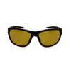 RNIB wraparound eyeshield glasses with brown tortoiseshell frames and yellow tinted lenses