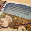Close-up of clear braille sheet over original illustrated page.