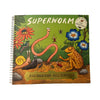 Book cover of 'Superworm' with illustrations of a worm, frog, snail, and flowers.