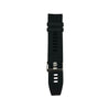 Black silicone strap for Synapptic smartwatch on a white background