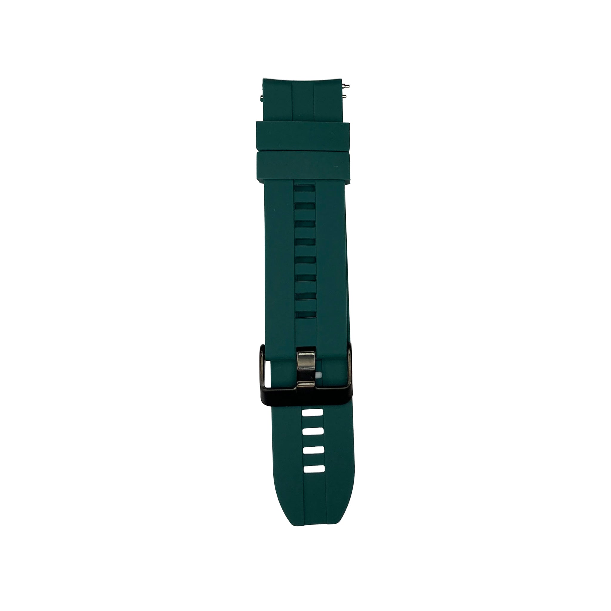 Dark green silicone strap for Synapptic smartwatch on a white background