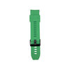 Light green silicone strap for Synapptic smartwatch on a white background
