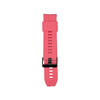 Pink silicone strap for Synapptic smartwatch on a white background