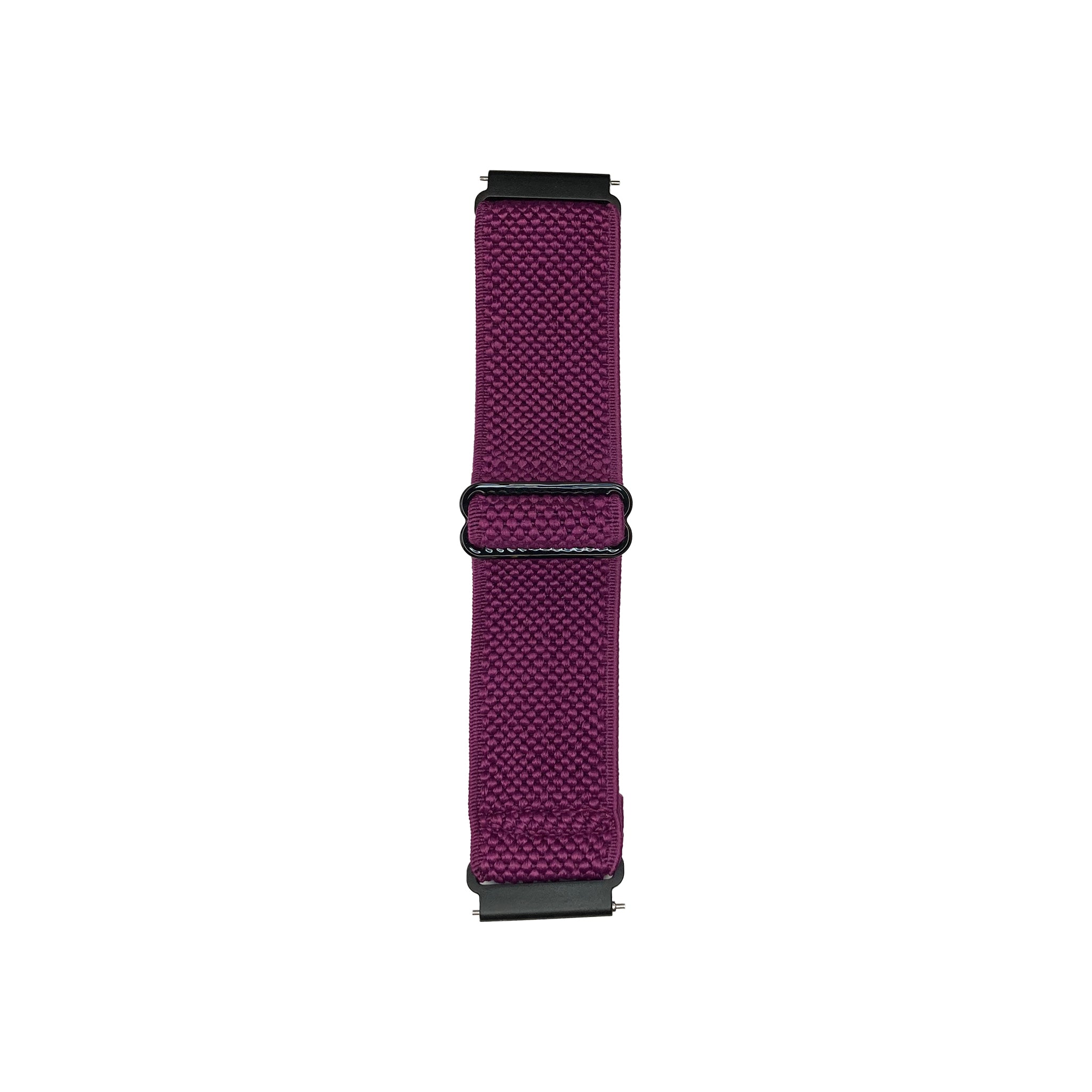 Purple elasticated watch strap for Synapptic smartwatch.