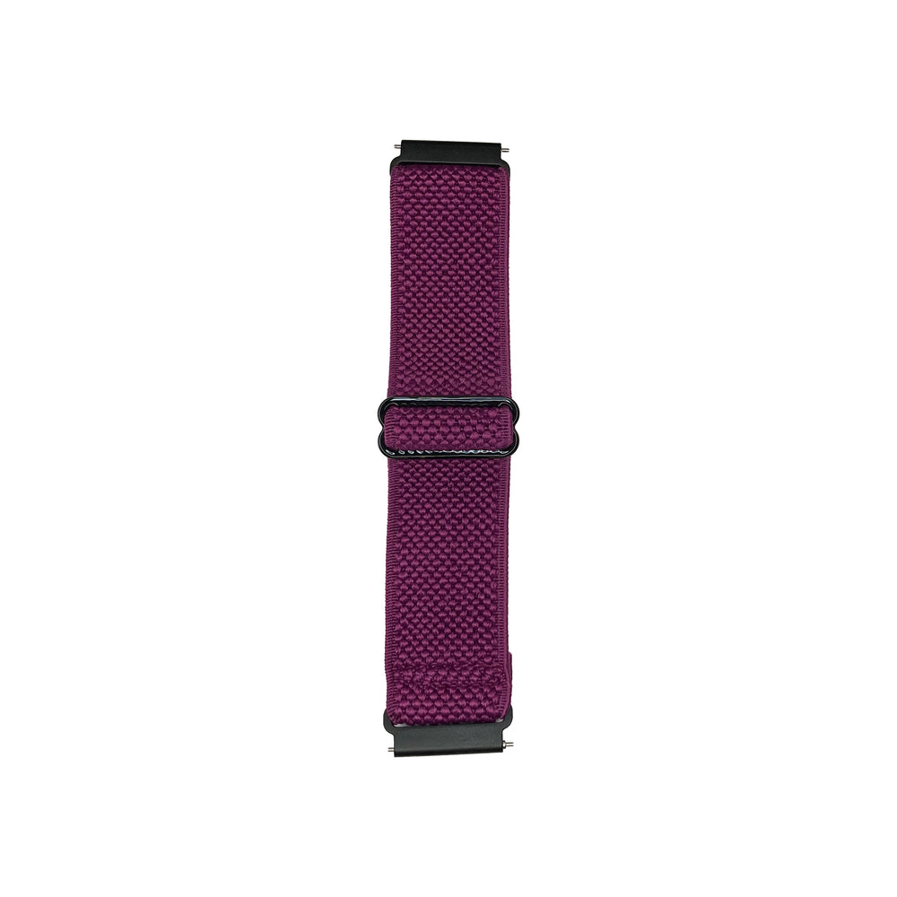 Purple elasticated watch strap for Synapptic smartwatch.