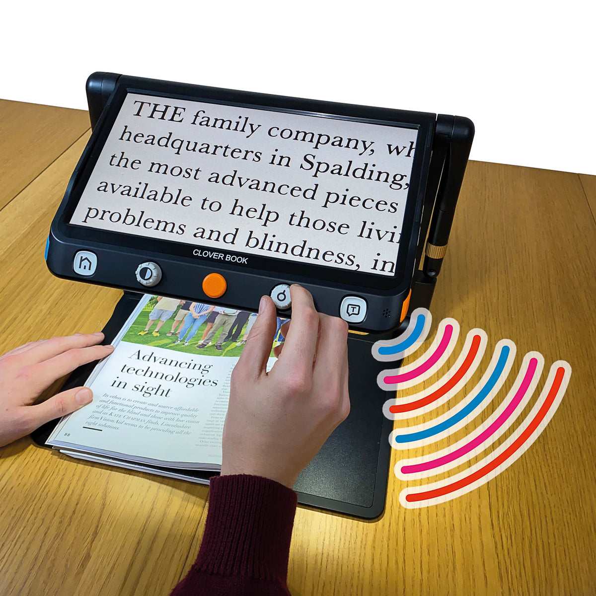 CloverBook Pro portable desktop magnifier