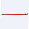 Red tandem bar for attaching to a teacher's and learner's canes.