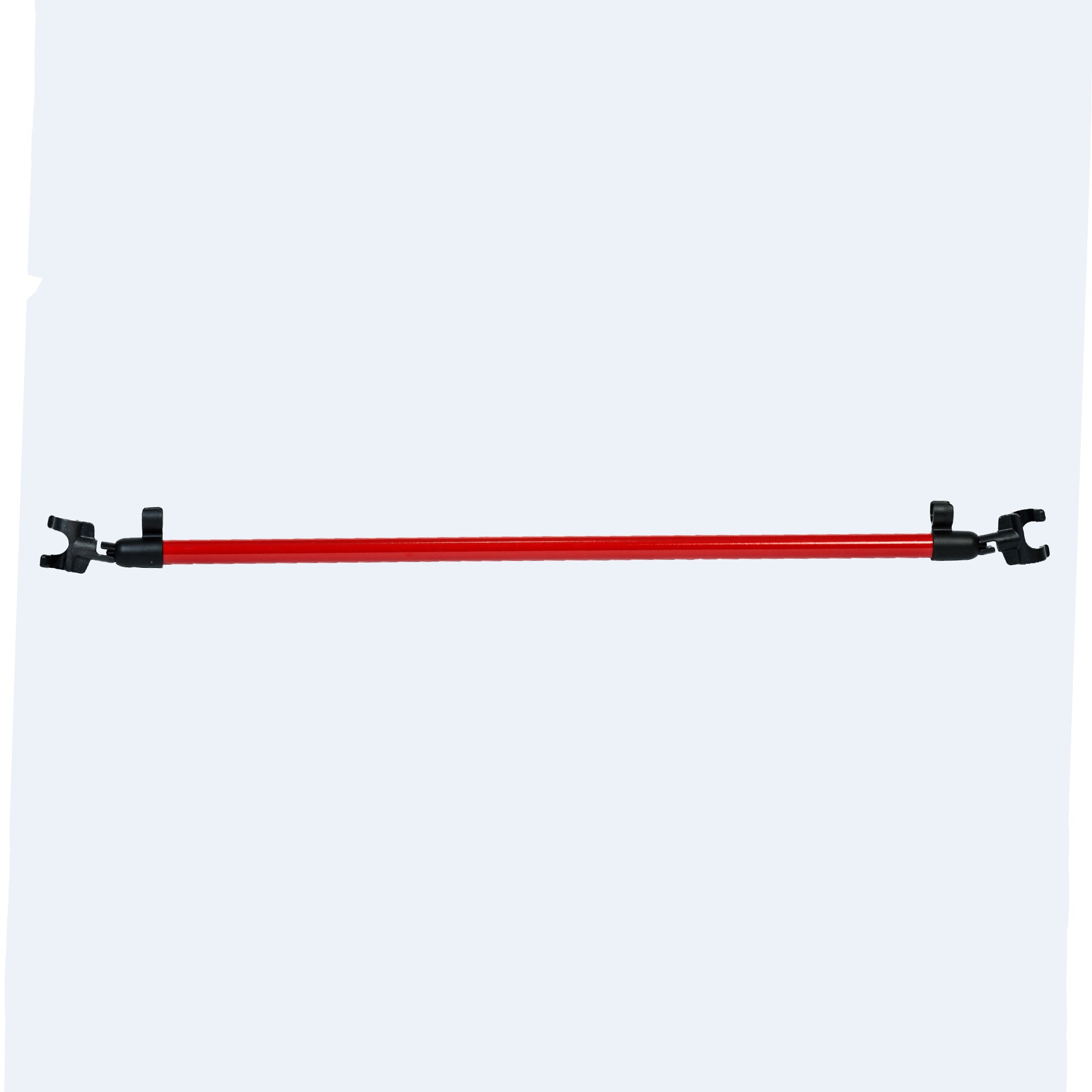 Red tandem bar for attaching to a teacher's and learner's canes.
