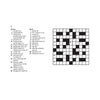 Crossword puzzle with clues on a white background