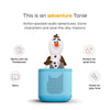 Tonie toy with character on top and text about Tonie's features on a white background