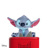 Plush toy on top of a red speaker with Disney logo.