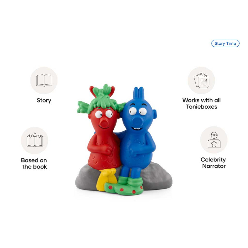 The Smeds & The Smoos red and blue figures on a white background