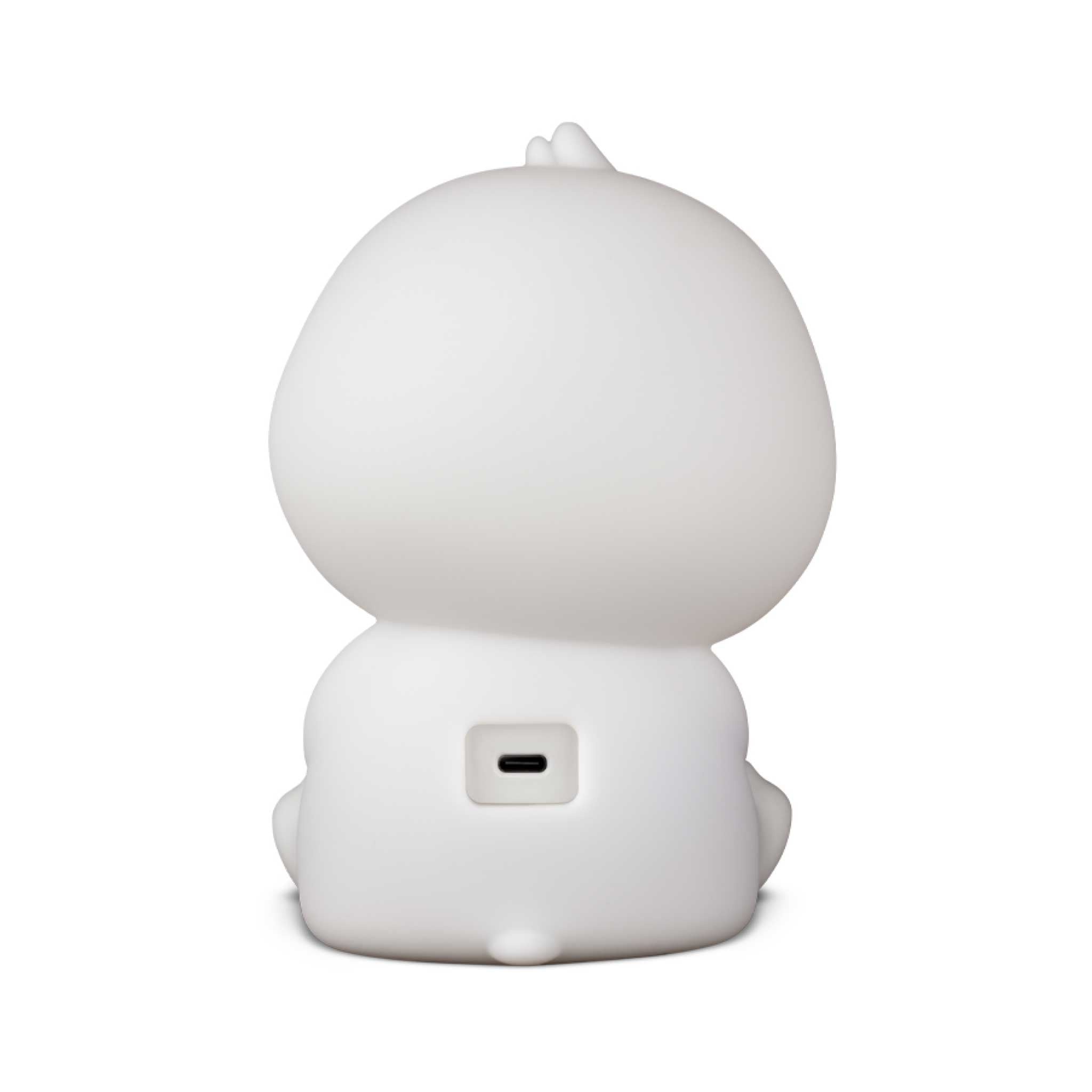 White silicone lamp shaped like a bear on a white background