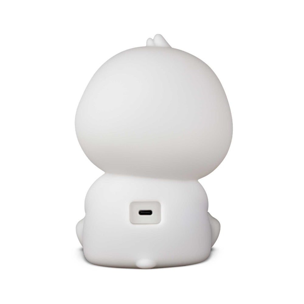 White silicone lamp shaped like a bear on a white background