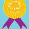Congratulations exam rosette inclusive charity card