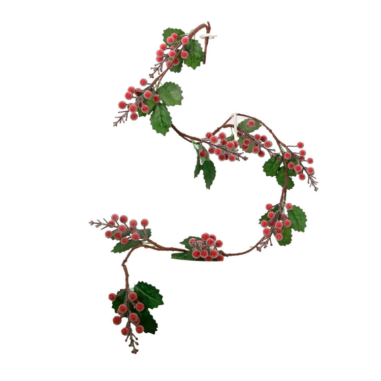 Christmas red faux garland