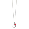 Silver necklace with crystal birthstone with gift box