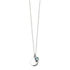 Silver necklace with crystal birthstone with gift box