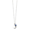 Silver necklace with crystal birthstone with gift box
