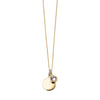 Gold necklace with crystal birthstone with gift box