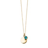 Gold necklace with crystal birthstone with gift box