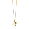 Gold necklace with crystal birthstone with gift box
