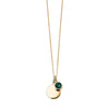 Gold necklace with crystal birthstone with gift box