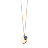 Gold necklace with crystal birthstone with gift box