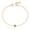 Gold bracelet with crystal birthstone for August.